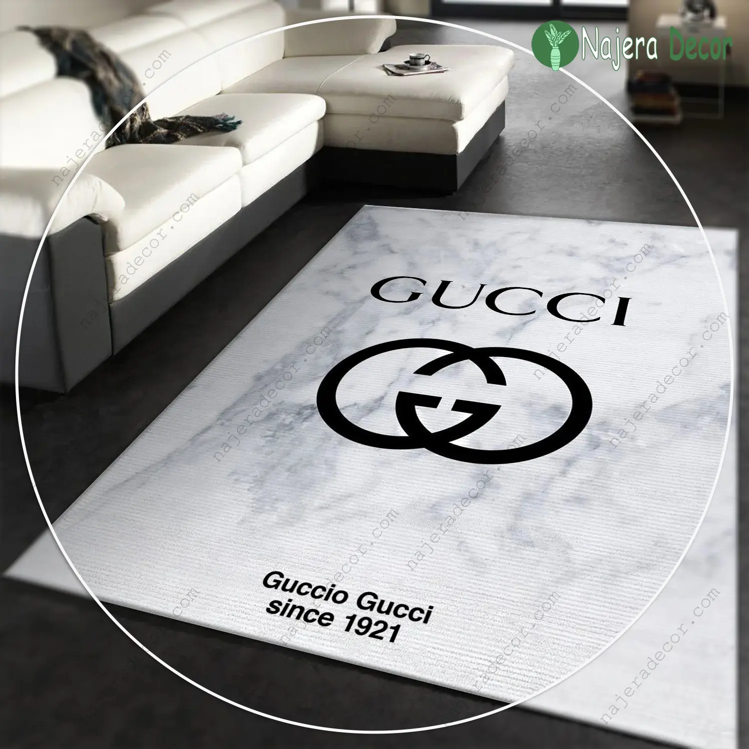 Gucci white luxury area rug for living room bedroom carpet home decor mat nxb